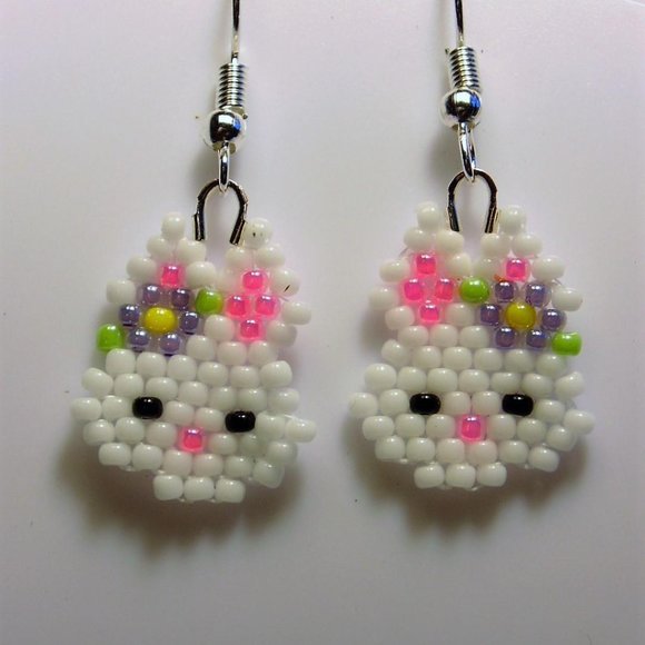 Girls Bunny Earrings - Picture 2 of 2